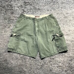 Vintage Coliseum Cargo Shorts Mens 38 Green Y2K Utility Outdoor Skater